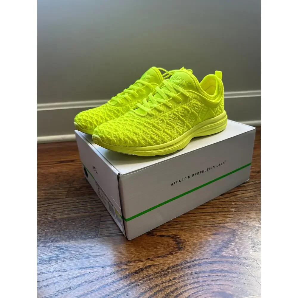 APL TechLoom Phantom Womens 8 Energy Clear Neon Yellow Green Sneakers New